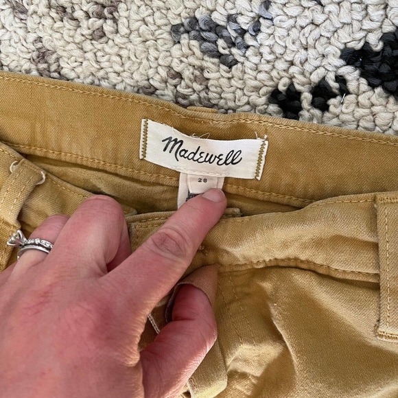 Madewell Classic Straight Leg Crop Pants 28 Mustard Yellow Retro High Rise - Picture 5 of 6